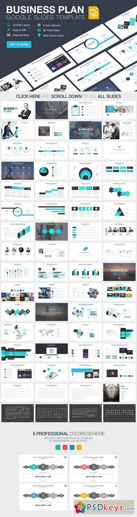 Business Plan Google Slides Template 560783 Free Download Photoshop