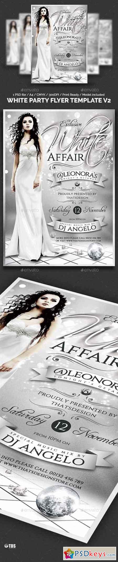 White Party Flyer Template V2 13327897 Free Download Photoshop Vector 