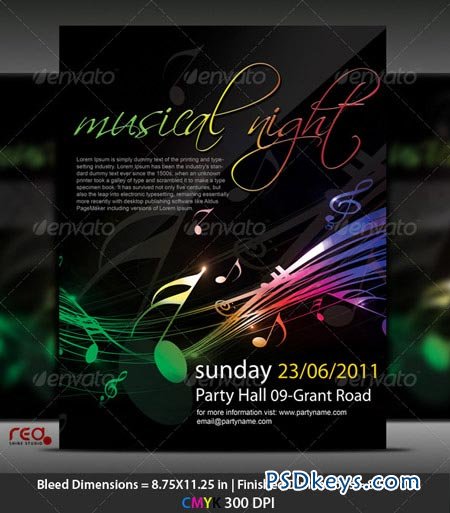 Music Party Poster Flyer Template 225563