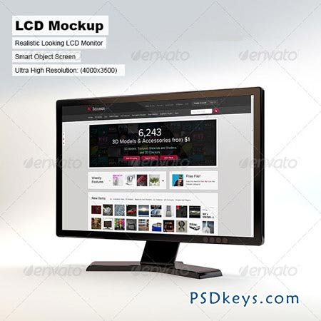 LCD Monitor Mockup 2735553