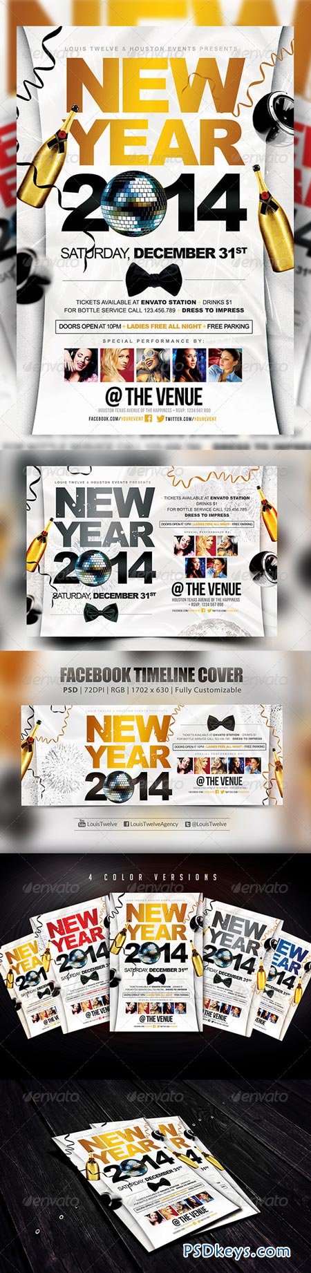 New Year Party  Flyers + FB Cover 5966769
