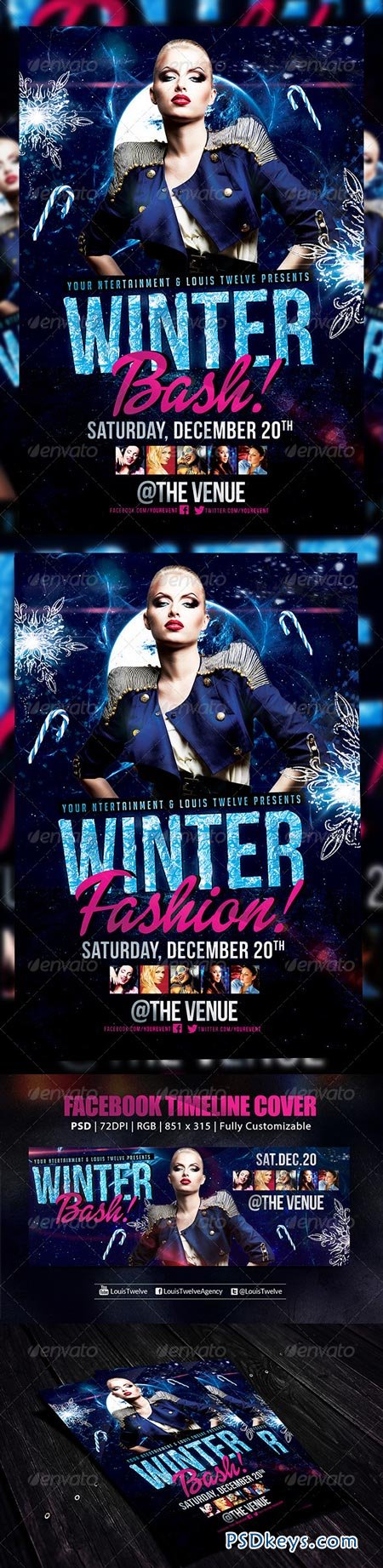 Winter Bash 2  Flyer + FB Cover 6132735