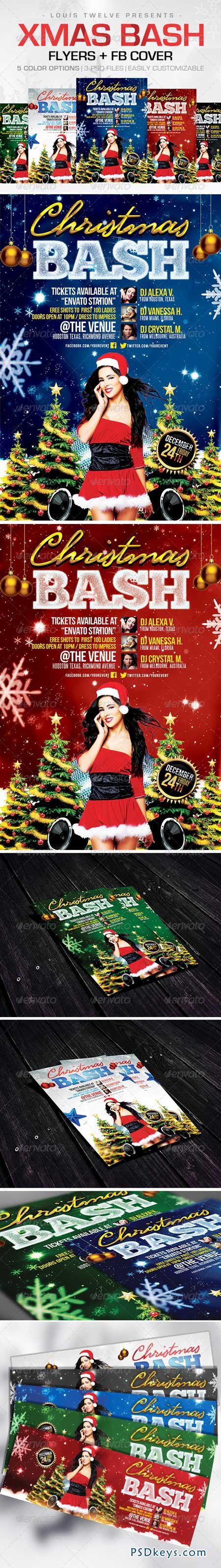 Christmas Bash  Flyers + FB Cover 6076635