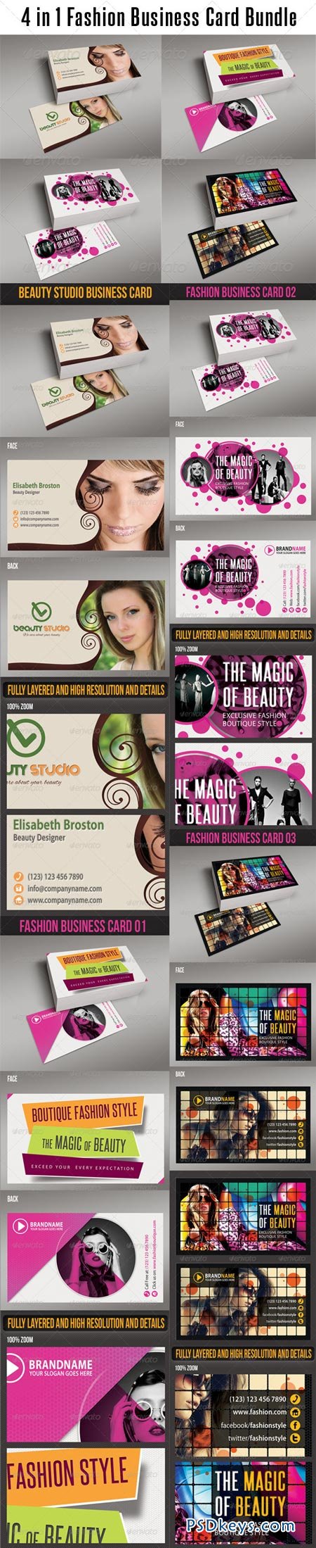4 in 1 Fashion Business Card Bundle 6257751