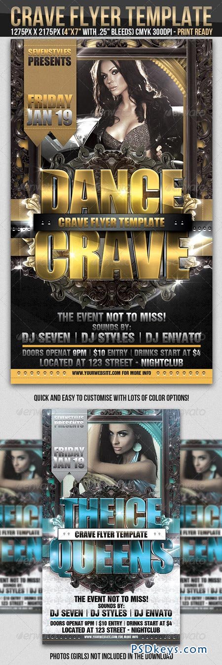 Crave flyer template 237288