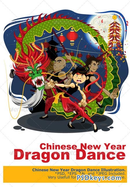 Chinese New Year Dragon Dance 2834615