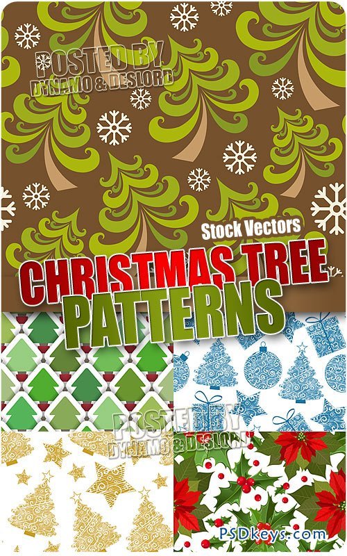 Xmas tree patterns - Stock Vectors
