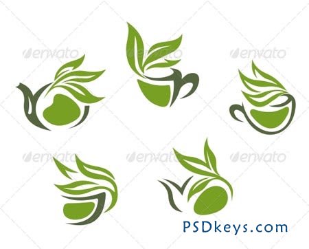 Green Herbal Tea Symbols 3524624