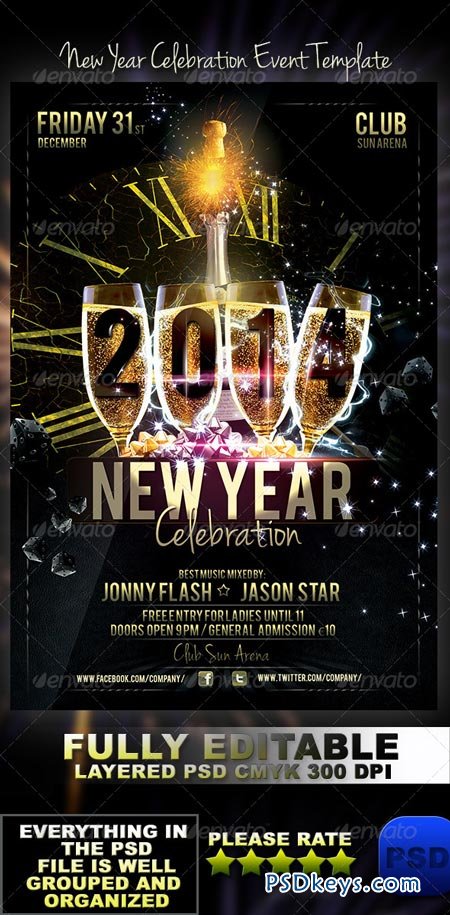 New Year Celebration Event Template 6009213