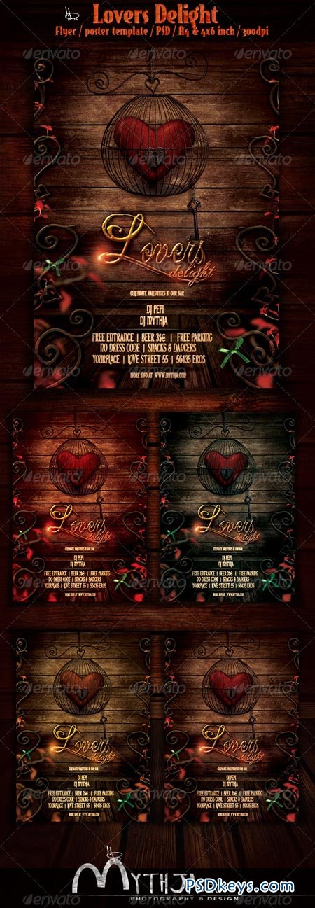 Lovers Delight - Valentines Event Flyer Poster 3797208