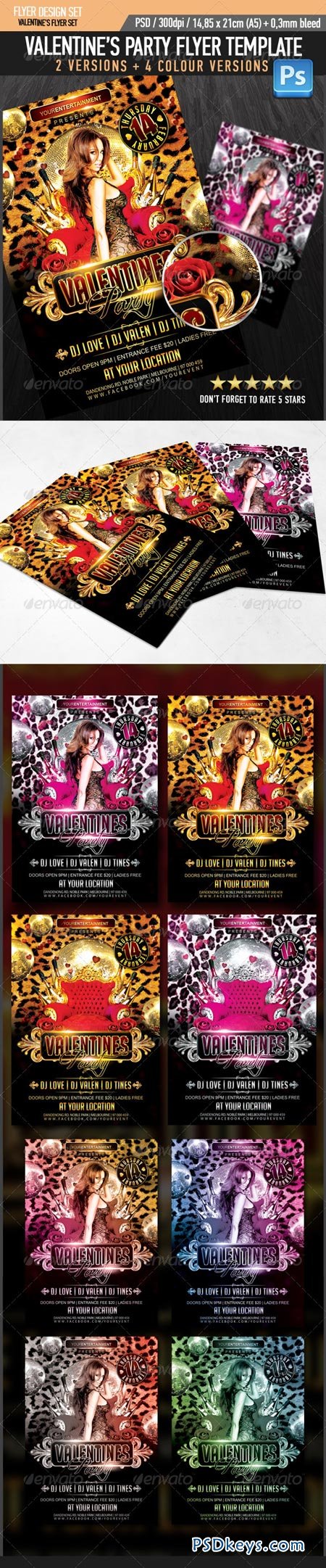 Valentine's Party Flyer Template 3808556