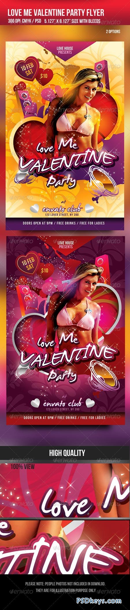 Love me Valentine Day Party Flyer 1254711