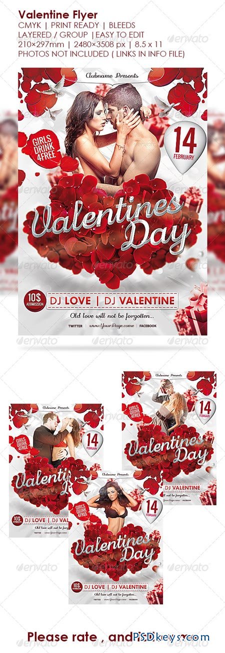 Valentine's Day Flyer Valentines Poster 3725527