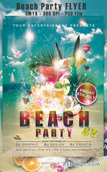 Beach Party Flyer 4948587