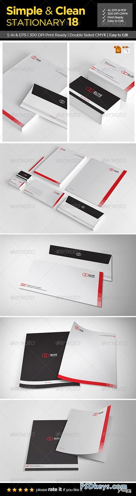 Simple and Clean Stationary 18 6507676