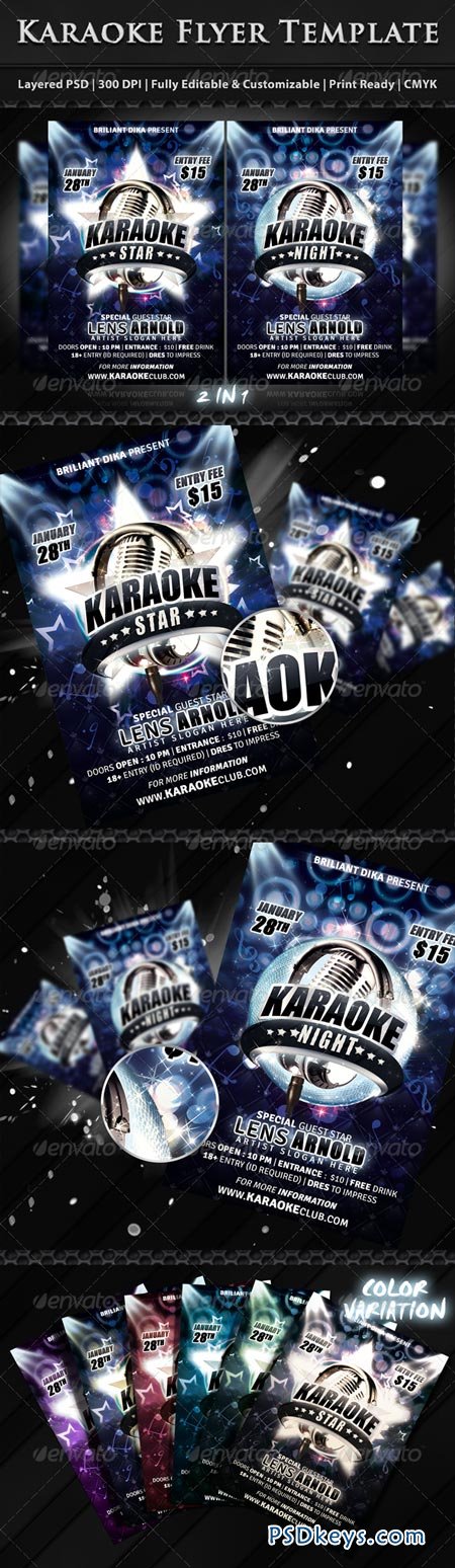 Karaoke Star Or Night Party Flyer 6457280