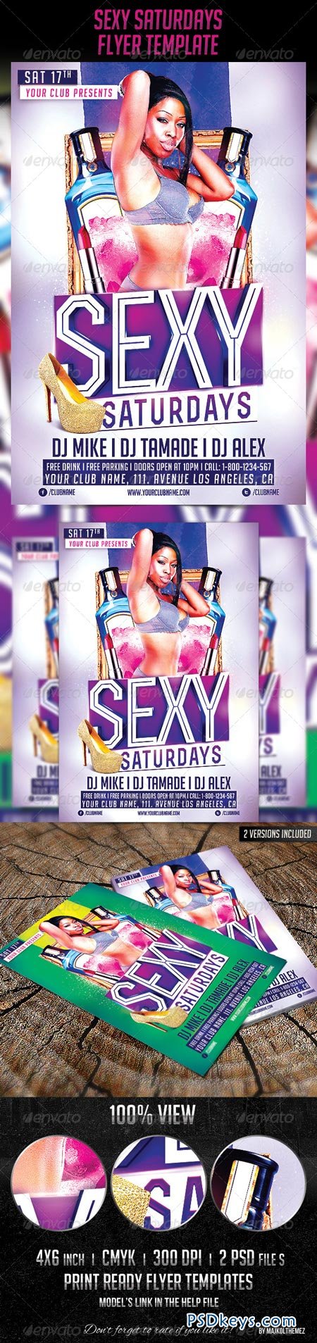 Sexy Saturdays Party Flyer Template 6533815