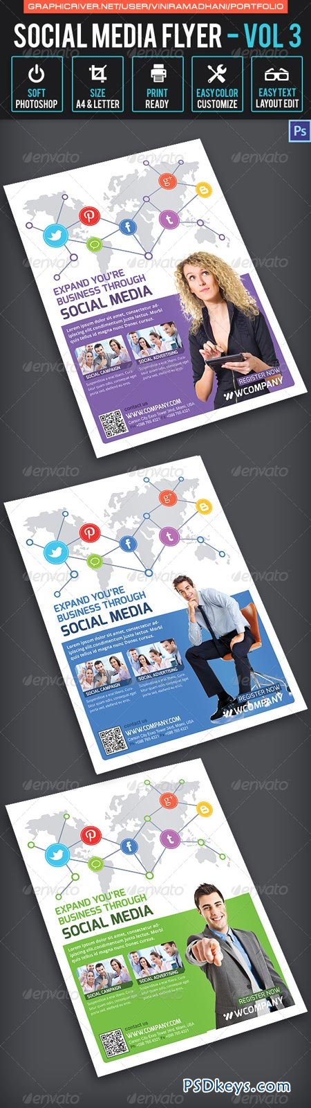 Social Media Flyer Volume 3 6542427