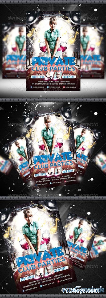 Private Club Parties Flyer Template 6412856