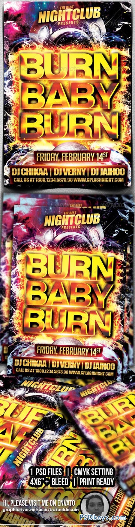 Burn Baby Burn Party Flyer 6566114