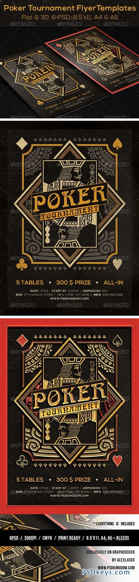 Poker Magazine Ad, Poster or Flyer  Flat & 3D 6238434