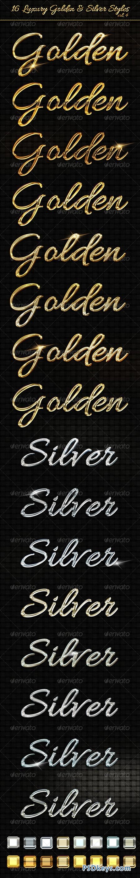 16 Luxury Golden & Silver Text Styles vol4 6559837