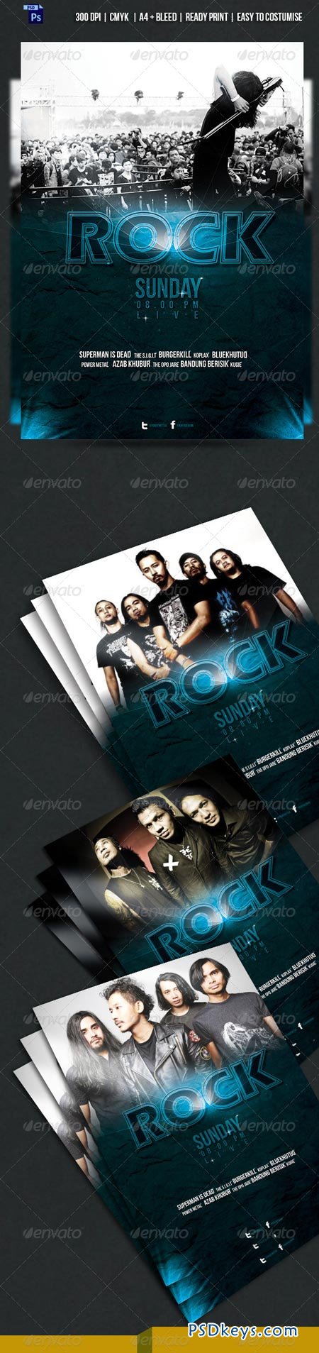 KOPLAX - Rock Band Concert Flyer 6680437