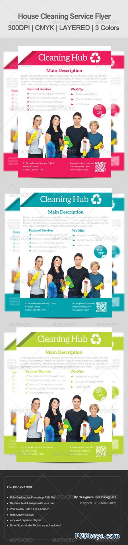 House Cleaning Services Flyer Template 6680889