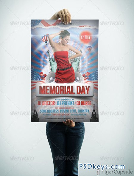Memorial Day Flyer Template 4902751