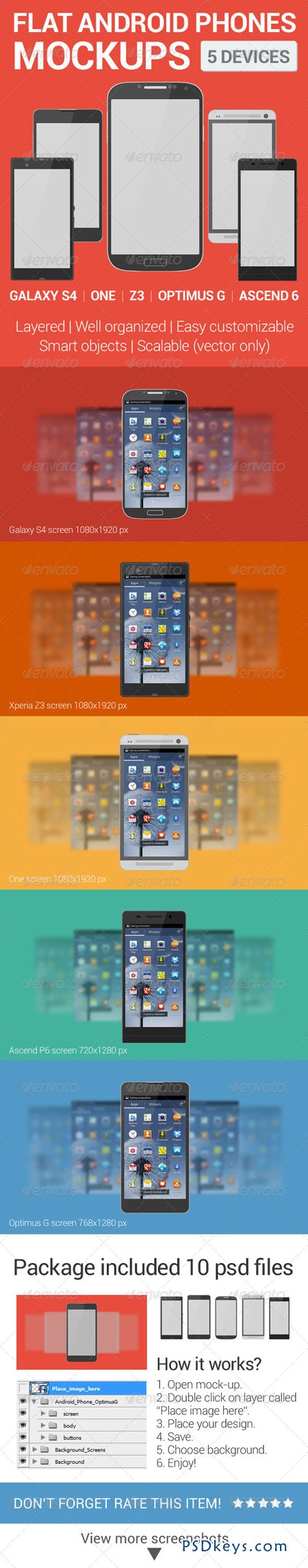 Android Phones Flat Mockups 5101276