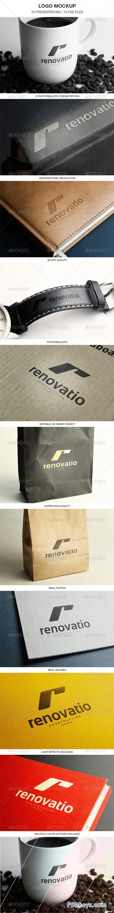 10 Photorealistic Logo Mockups 5099679