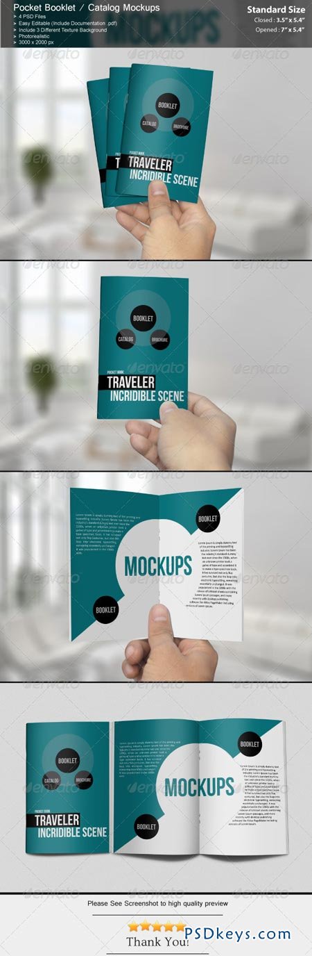 Pocket Booklet Catalog Mockups 6817881