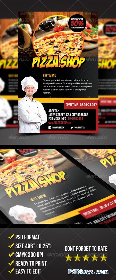 Pizza Shop Flyer 6898790
