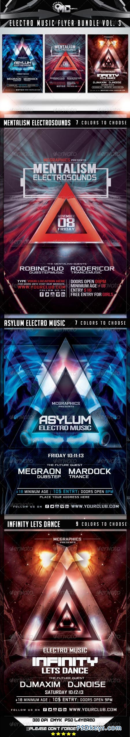 Electro Music Flyer Bundle Vol. 3 6899849