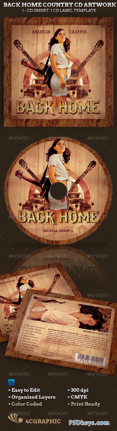 Back Home Country Music CD Artwork 6916154