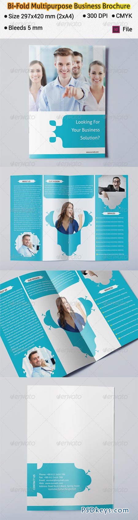 Bi-fold Multipurpose Business Brochure 6951483