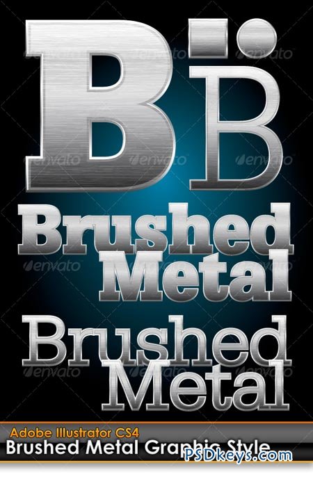 Brushed Metal Illustrator Graphic Style 103974