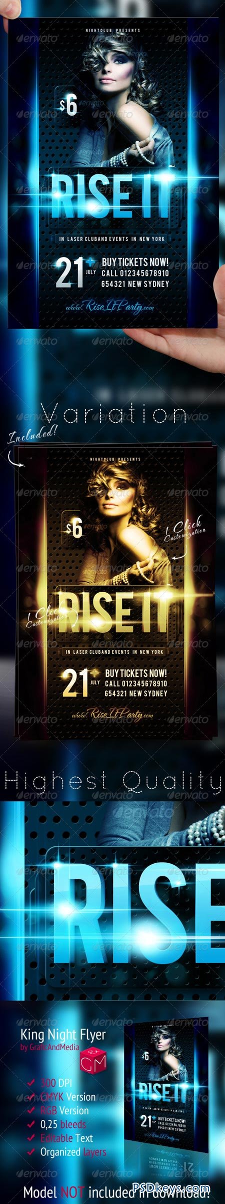 Rise It Party Flyer Template 2570797