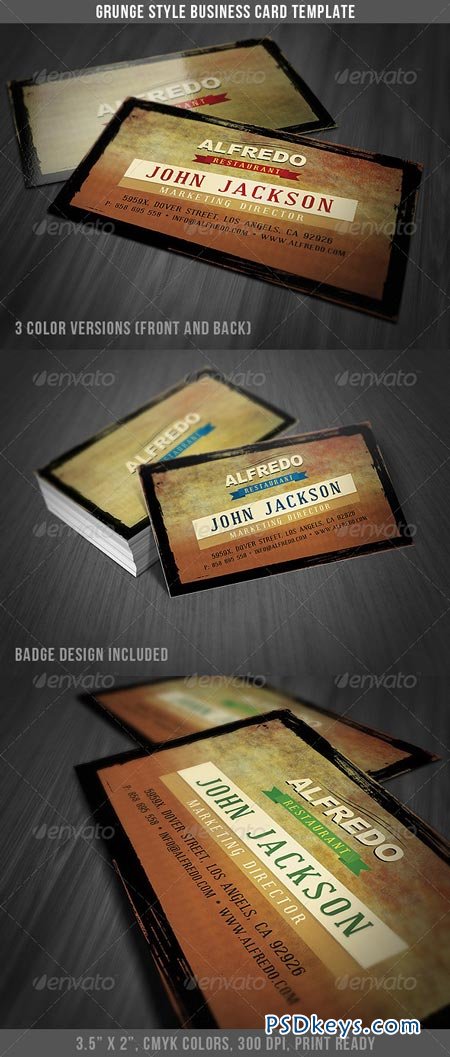 Grunge Style Business Card 2497723
