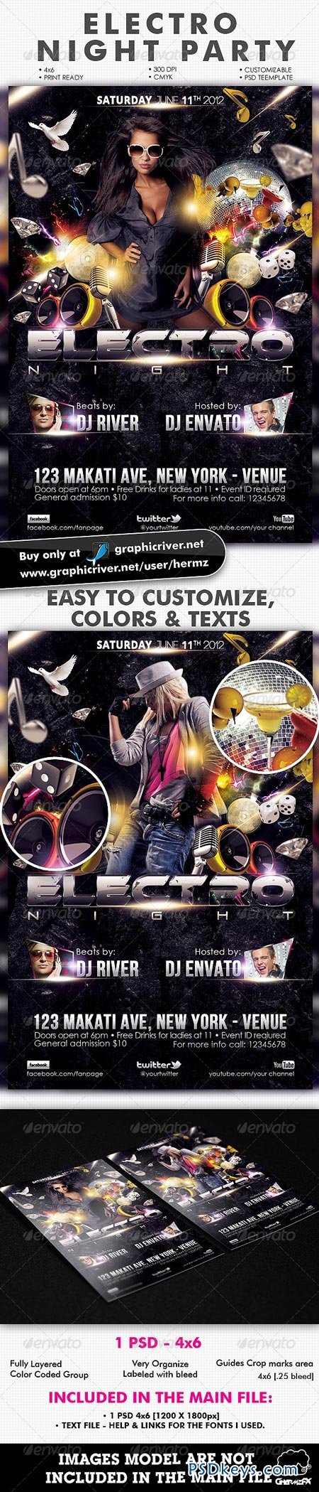 Electro Nights Flyer Template 2464215