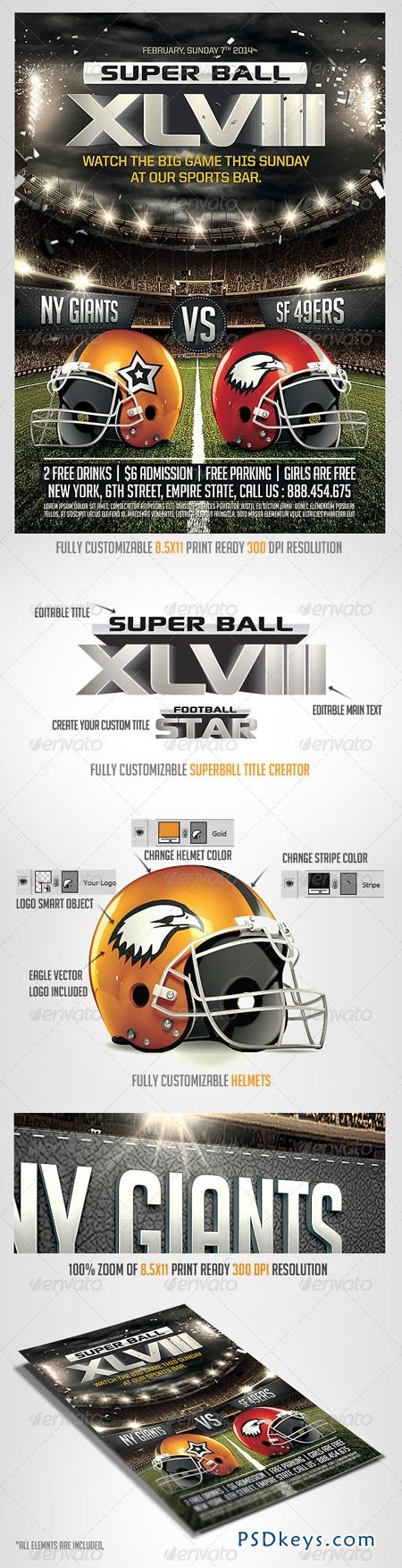 Super Ball Football Flyer Template 6622814