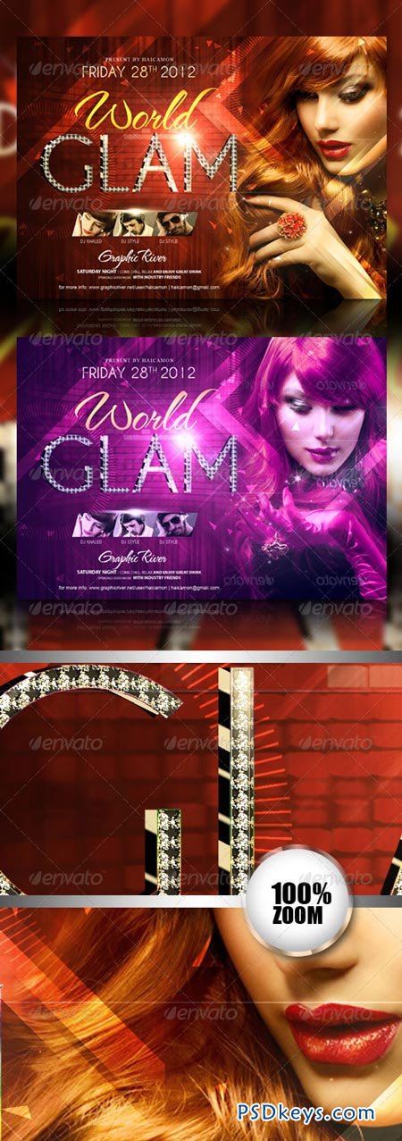 Glam World Party Flyer 2781557