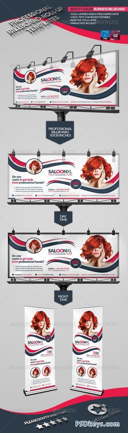 Beauty Salon Business Billboard Roll-up 3550803