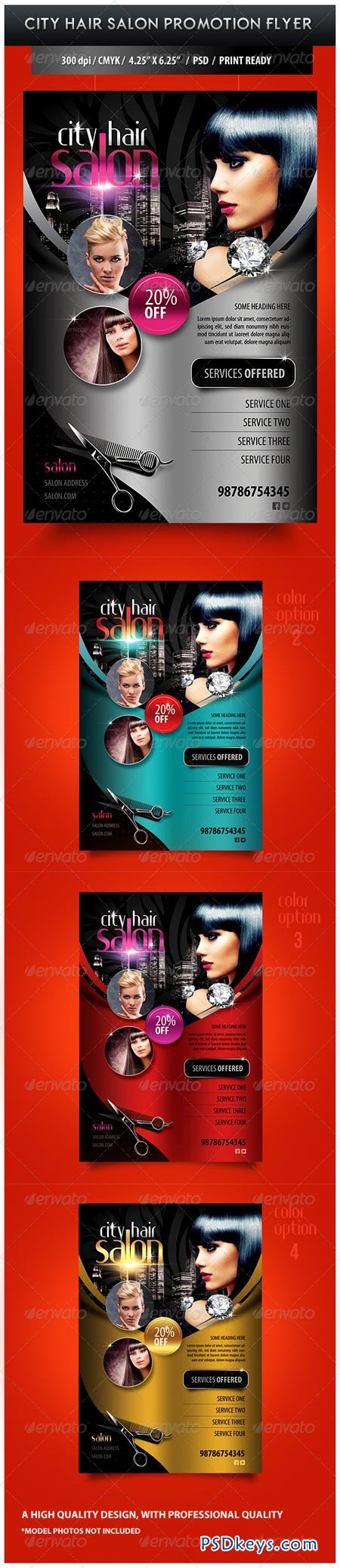 City Hair Salon Promotional Flyer 3674308