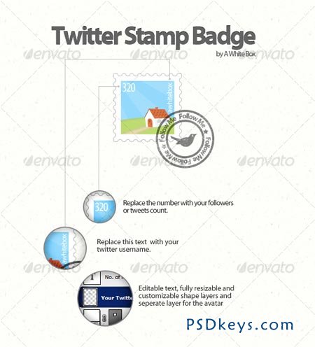 Twitter Stamp Badge 64080