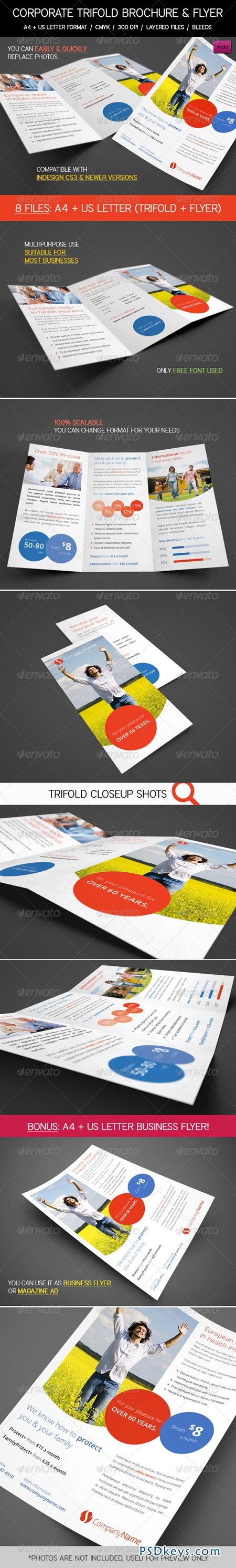 Clean Corporate, Business Trifold & Flyer Pack 2564245