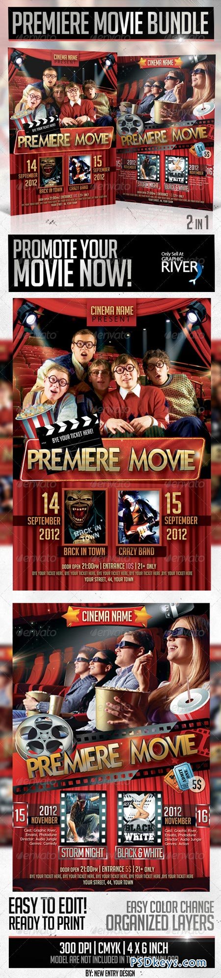 Premiere Movie Flyer Bundle 2in1 3654070