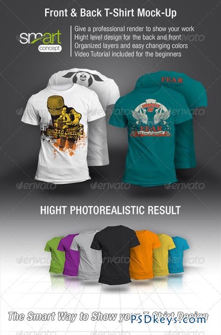Download Front and Back T-Shirt Mock-up 4407786 » Free Download ...