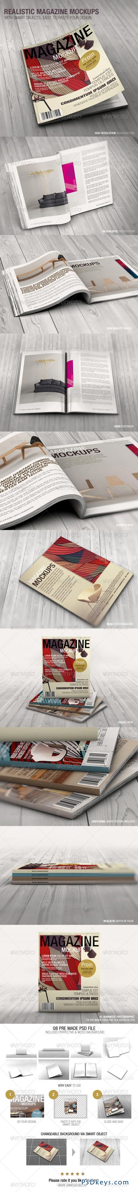 Realistic Magazine Mockups 7480115