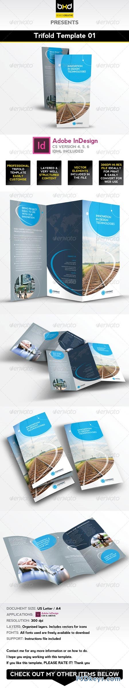 Trifold Brochure Template 01 - InDesign Layout 4476765